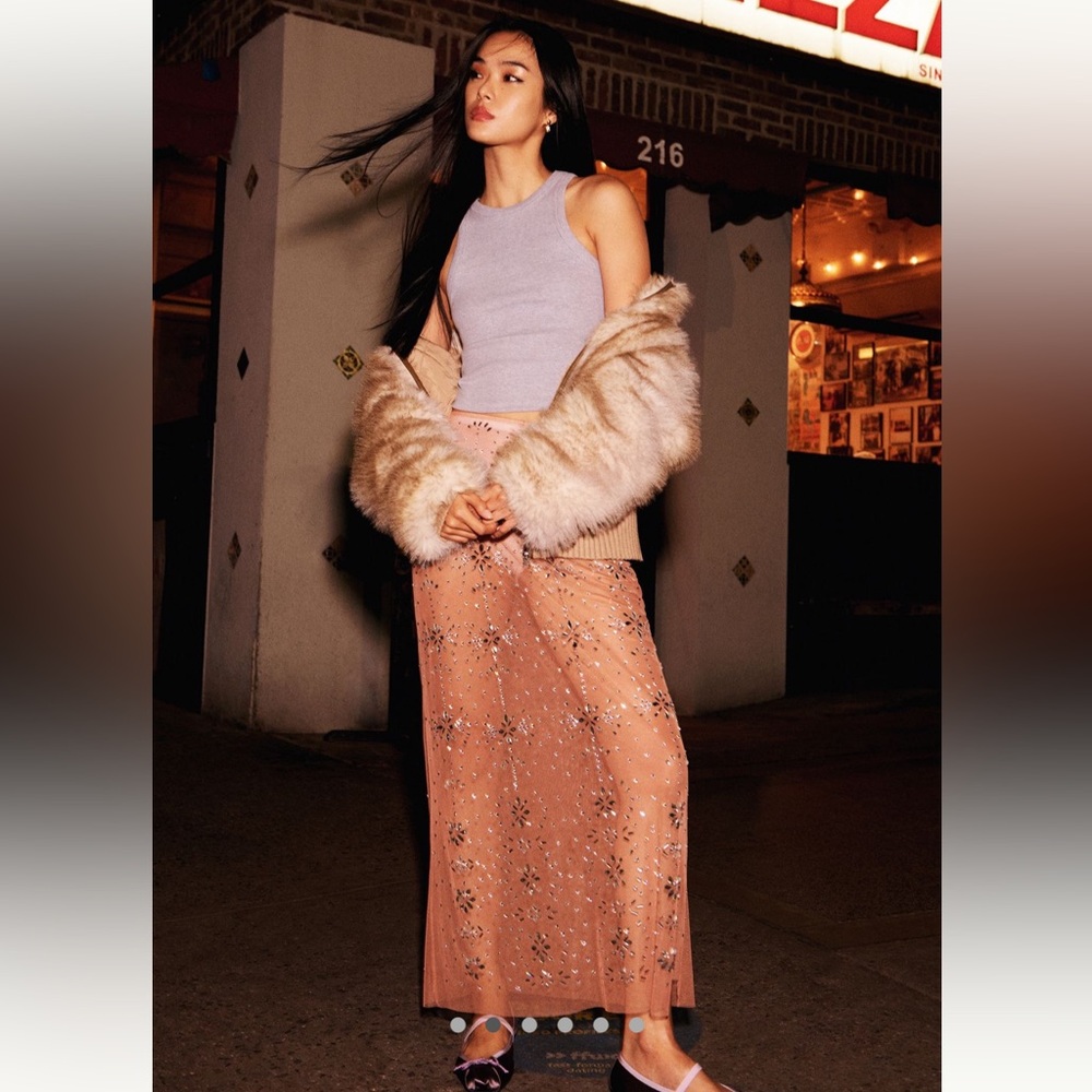 By Anthropologie Crystal Sheer Maxi Skirt - Picture 5 of 13